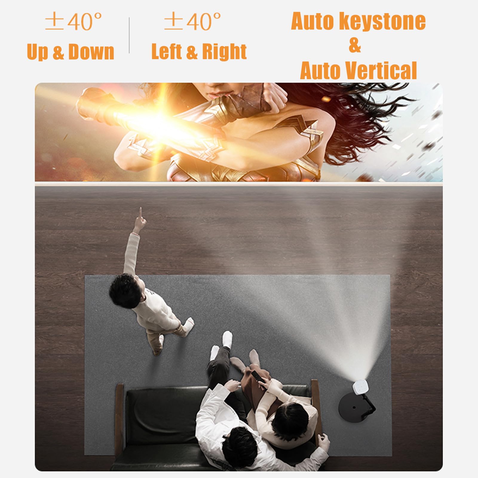 Amazon.com: Mini Projector Android TV with Wireless 5G Wifi